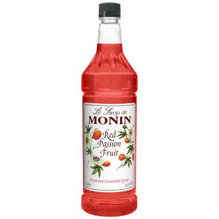 MONIN Monin Red Passion Fruit Syrup 1 Liter Bottle, PK4 M-FR068F